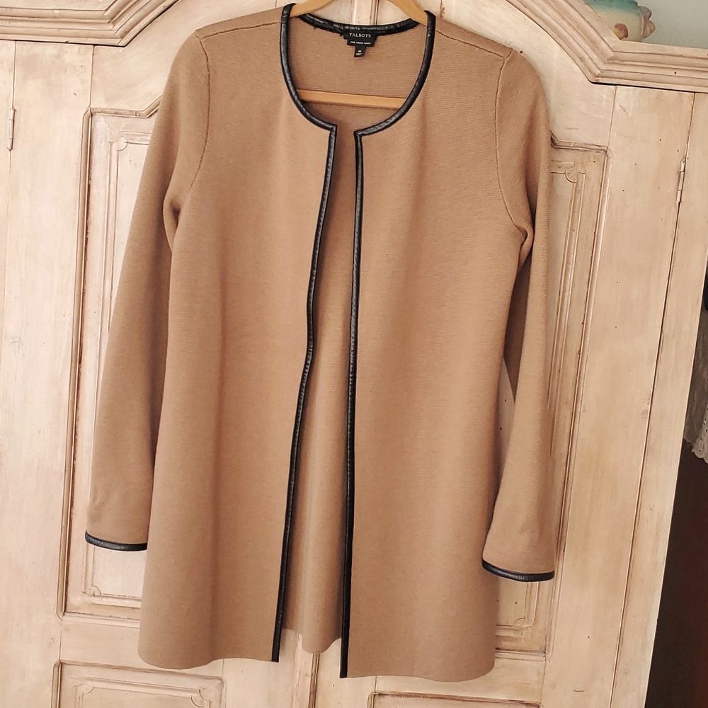 Talbots medium Italian Merino Wool cardigan-jacket